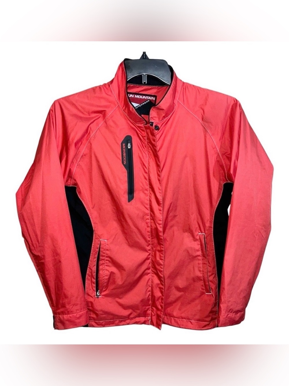 Sun Mountain Outerwear Monsoon Jacket Women’s Size M Red Black